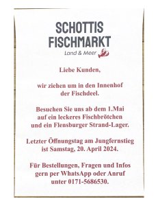 Wir ziehen um in den Innenhof der Fischdeel