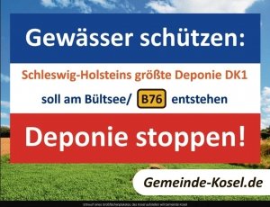 Kosel startet Plakatkampagne gegen Deponieplanung