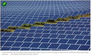 Freiflächen-Photovoltaik Gemeinden legen Kriterien für Standorte fest