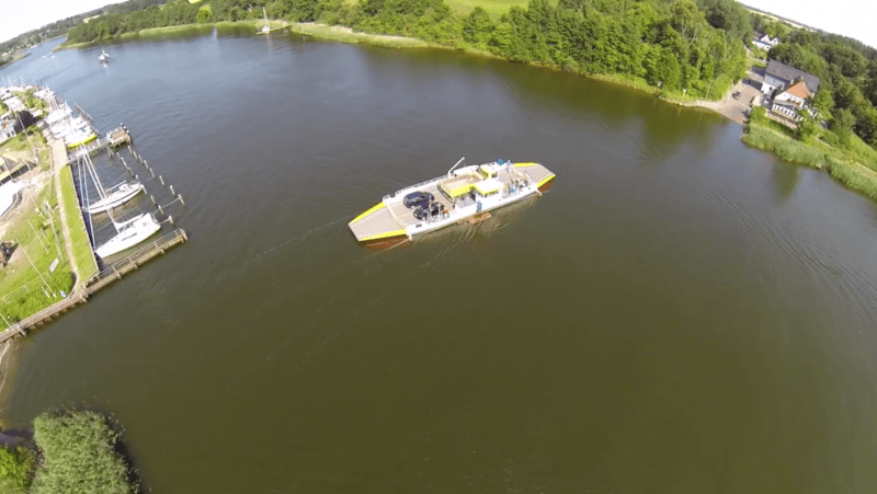 Drohnenvideoaufnahmen Missunder Fähre