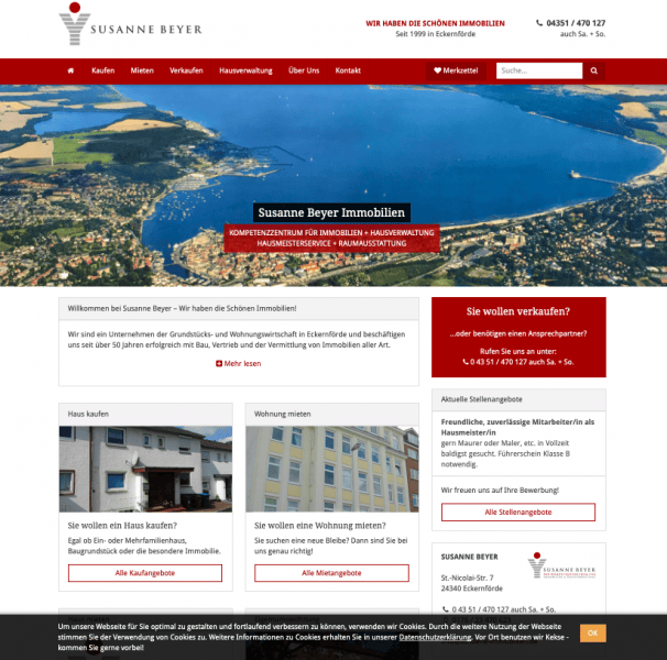 Susanne Beyer Immobilien mit neuer Website made by netinsiders