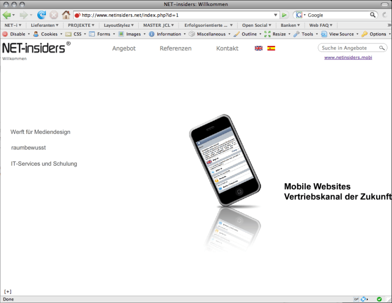 V. 7.0 Website für NET-insiders