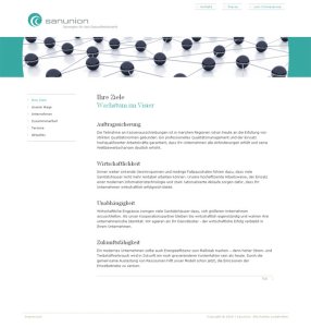Arbeiten an der Webseite von Sanunion