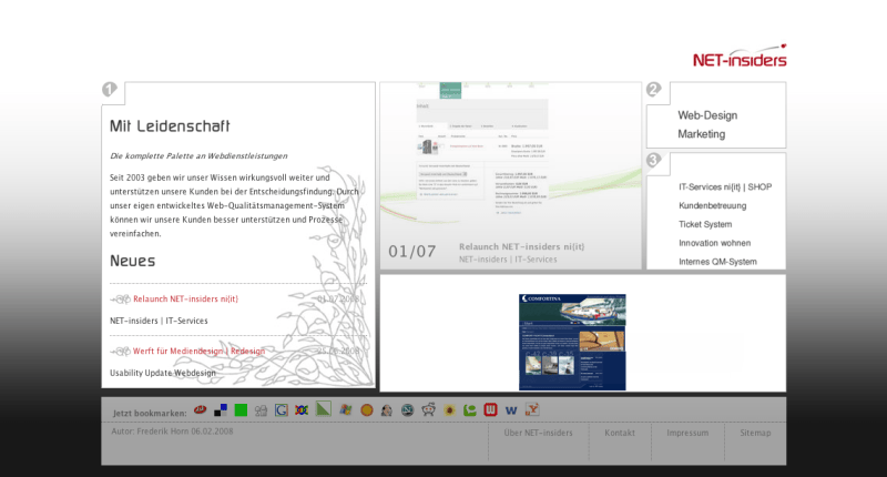 V. 5.0 Website für NET-insiders