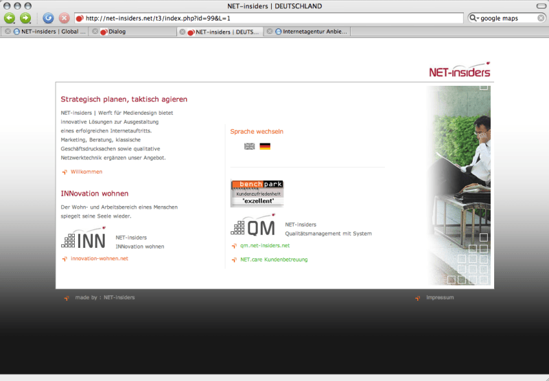 V. 5.0 Website für NET-insiders