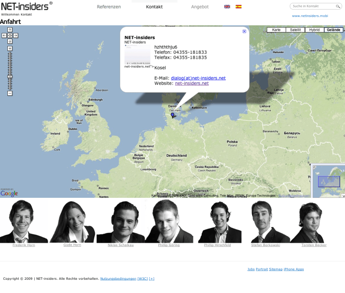 V. 7.0 Website für NET-insiders